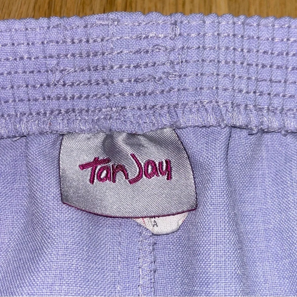 TanJay Vintage Lilac Purple Straight/Pencil Skirt with Gold Trim Belt - Picture 4 of 10